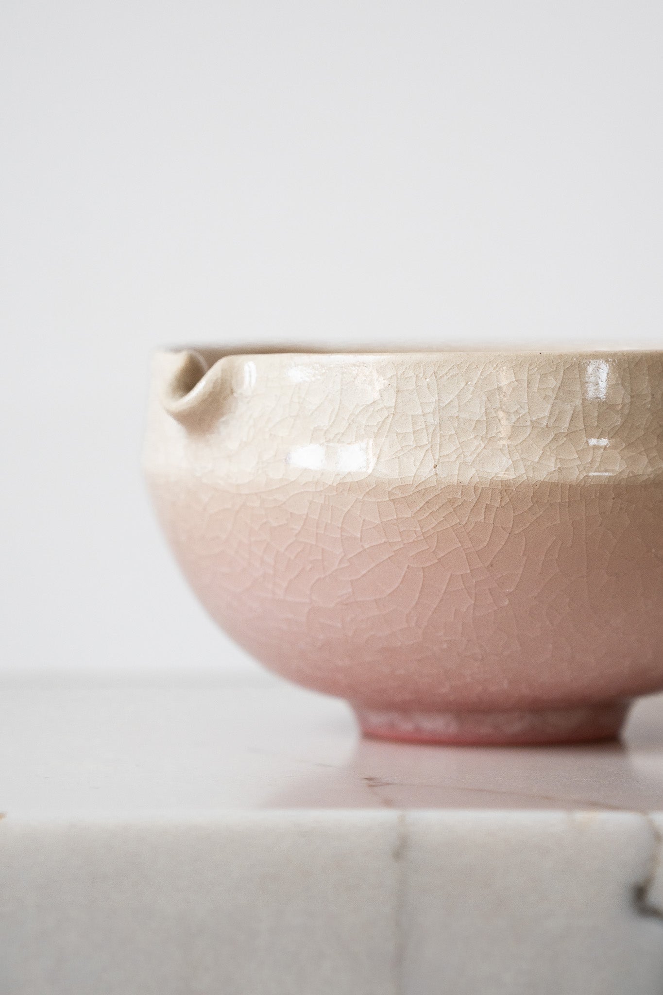 Handmade Ceramic Matcha Bowl with Spout & Matching Cup Set