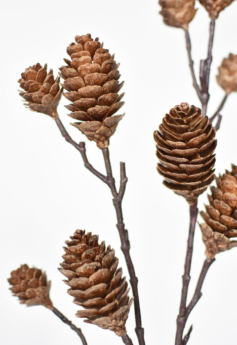 28" Faux Pine Cone Branch Stem