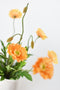 15" Faux Orange Poppy Bush
