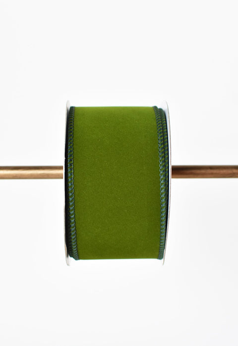 2.5"x10yd Outdoor Velvet Ribbon- Hunter Green