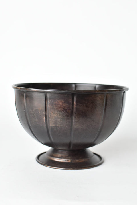 5.25"x8" Ribbed Tin Compote