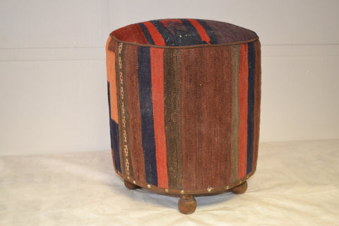 Rug Pouf/ Rug Sitting Stool / Rug Ottoman / Kilim Sitting Stool / Stools # 95