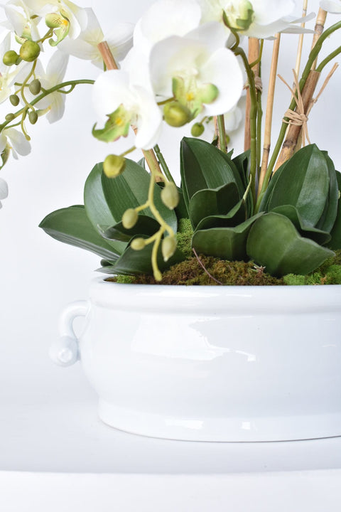 Creamware Oval Cachepot with Pomegranate