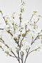36" Faux Quince Blossom Cream / White Stem Flowering Branch