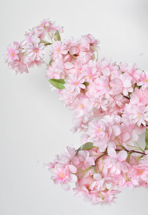 40" Faux Cherry Blossom Branch Stem Pink