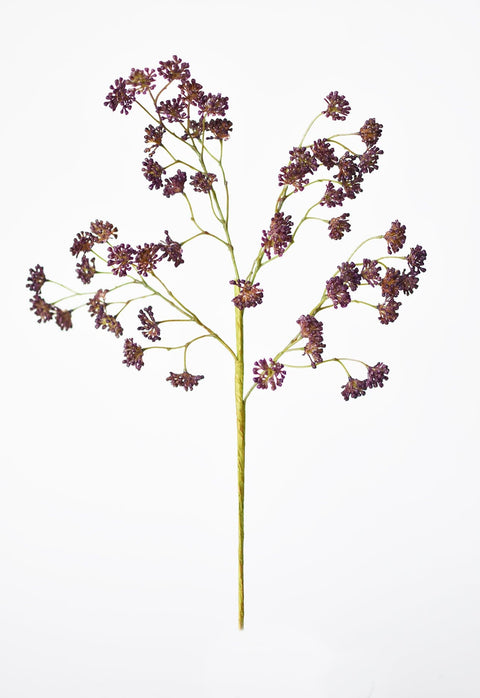 16" Faux Purple Soft Sedum Berry Stem