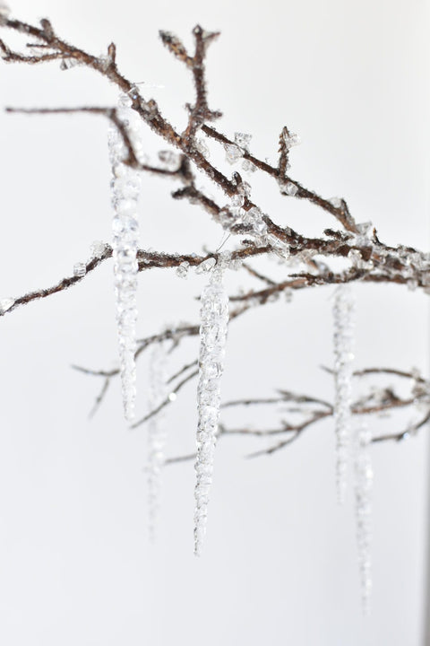37" Iced Branch with Acrylic Icicles