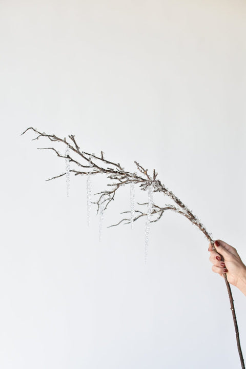 37" Iced Branch with Acrylic Icicles
