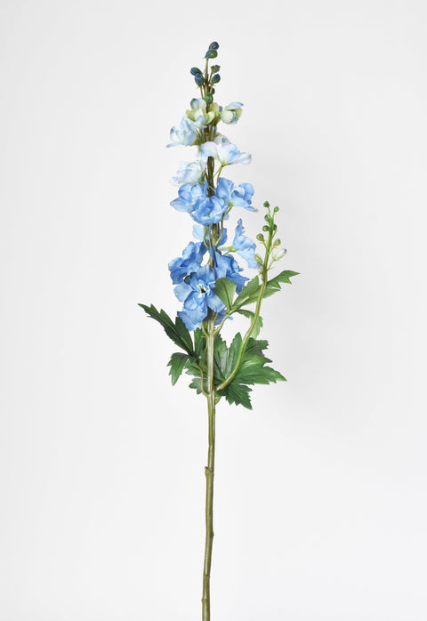 35" Faux Light Blue Delphinium Stem