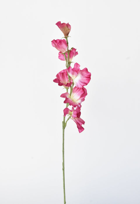 22" Faux Fuchsia Sweet Pea Stem