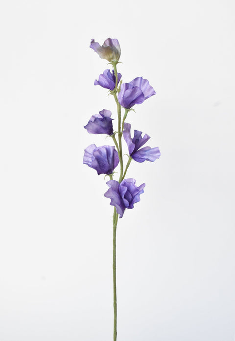 22" Faux Purple Sweet Pea Stem