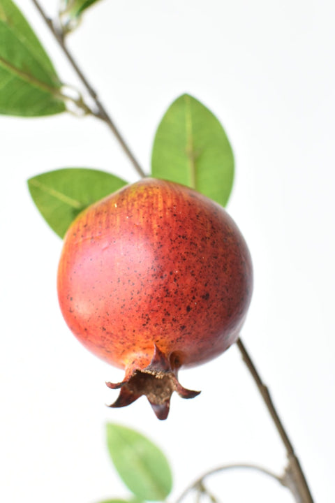 38" Faux Pomegranate Fruit Branch