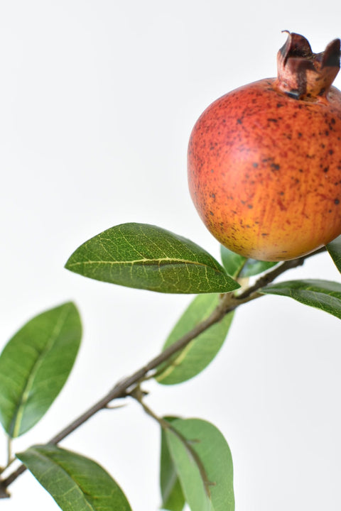 38" Faux Pomegranate Fruit Branch
