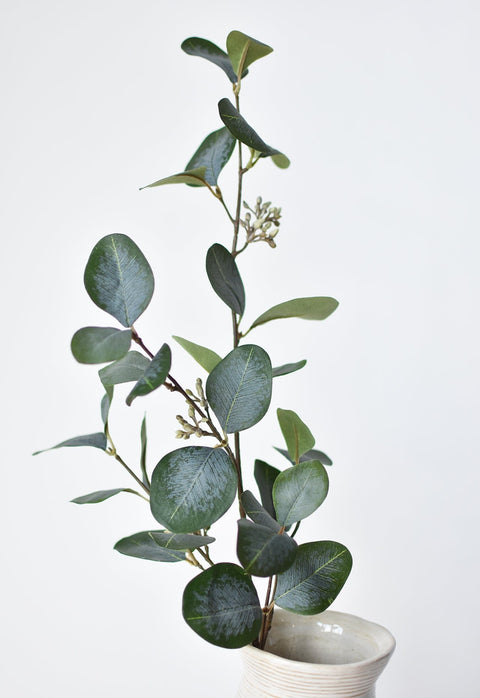 30" Faux Seeded Eucalyptus Stem