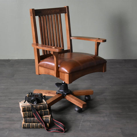 Arts and Crafts Mission Oak Office Chair