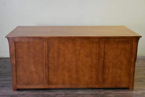 Mission Library Desk with File Cabinet Drawers - Michael's Cherry (MC-A)