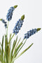 12.5" Faux Blue Muscari Bush Grape Hyacinth