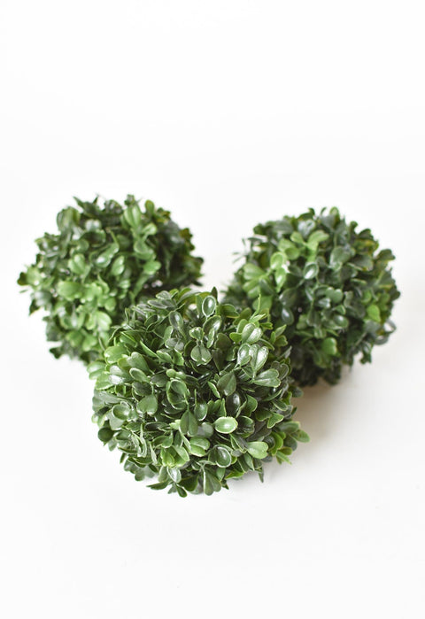 4" Faux Boxwood Ball
