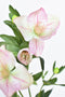 25" Faux Helleborus Stem Pink / Green
