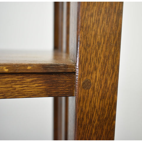 Pre-Order. Mission Spindle Side 5 Shelf Bookcase - Walnut (W1)