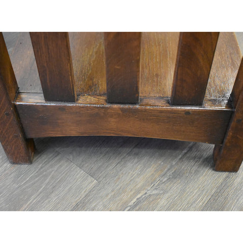 Pre-Order. Mission Spindle Side 5 Shelf Bookcase - Walnut (W1)