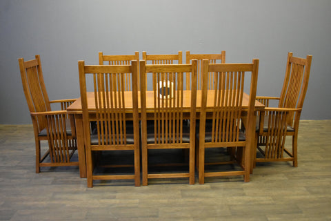 Mission Style Oak Stow Leaf Dining Table (2 Colors Available)