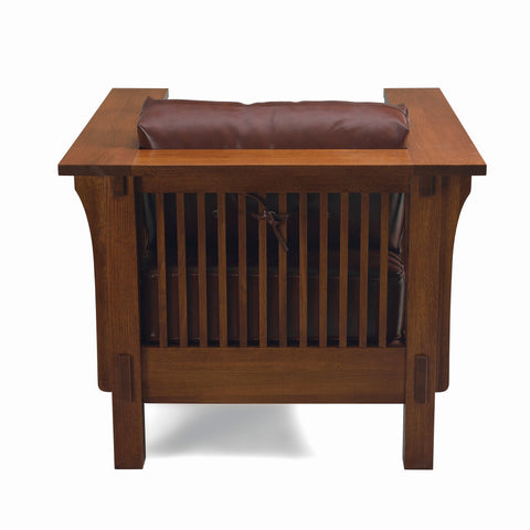 Craftsman Crofter Mission Style Arm Chair - Russet Brown Leather (RB1)