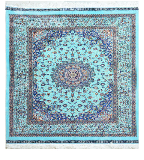 Fine Kashan 100% Silk Oriental Rug 8' 2" x 11' 2"