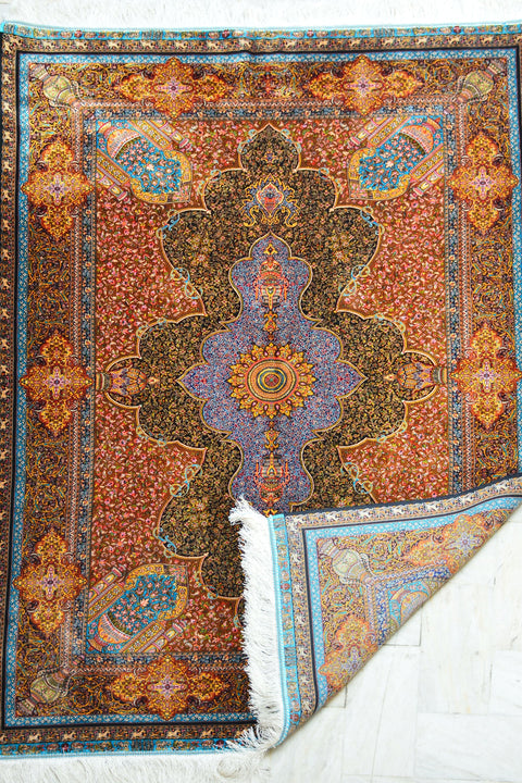 Royal Tabriz 100% Silk Oriental Rugs 4' x 6'