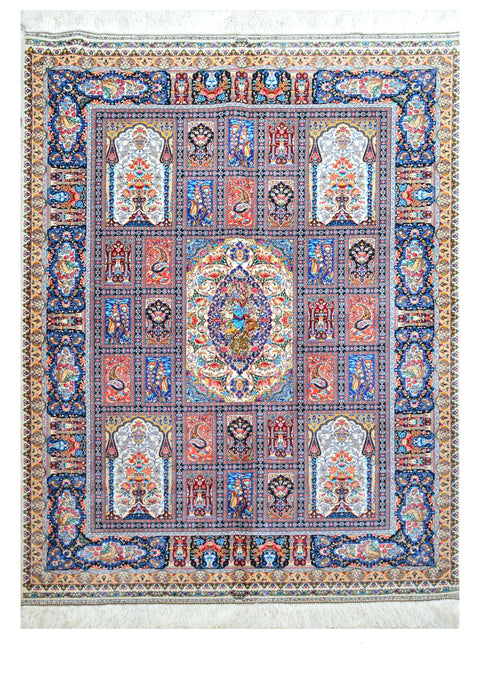 Fine Tabriz 100% Silk Rugs 4' x 6'