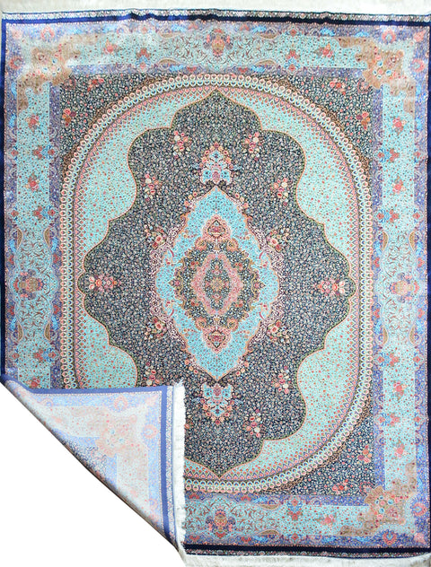 Tabriz 100% Silk Oriental Rug 9' 9" x 12' 1"