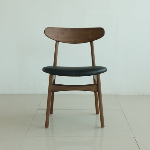 Isabella Mid Century round dining table set - American Black Walnut