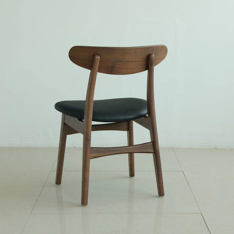 Isabella Mid Century round dining table set - American Black Walnut