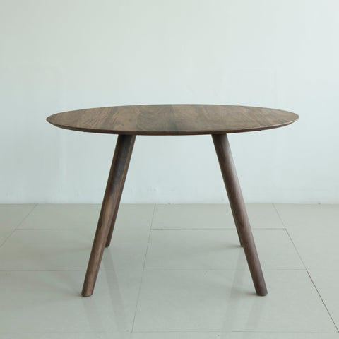 Isabella Mid Century Round Dining Table - American Black Walnut
