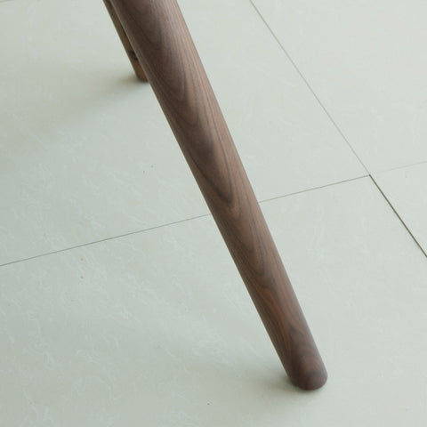 Isabella Mid Century round dining table set - American Black Walnut