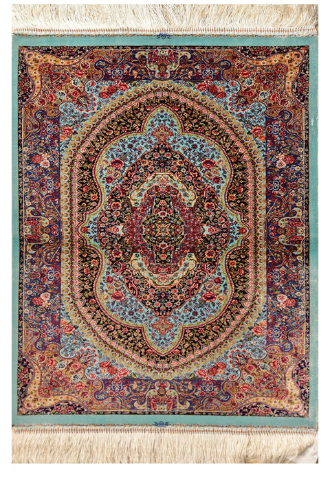 Isphahan Small 100% Silk Rug 2' x 3'