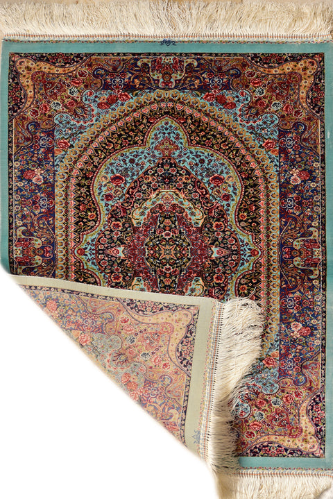Isphahan Small 100% Silk Rug 2' x 3'