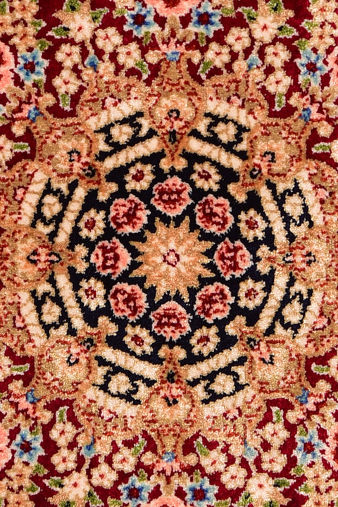 Royal Kashan 100% Silk Rug 1' x 1' 6"