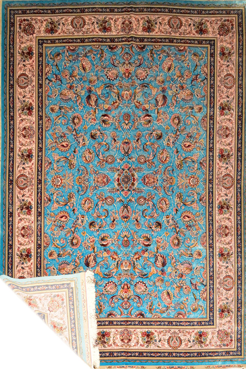 Sultanabad 100% Silk Oriental Rugs 8' x 11' 6"