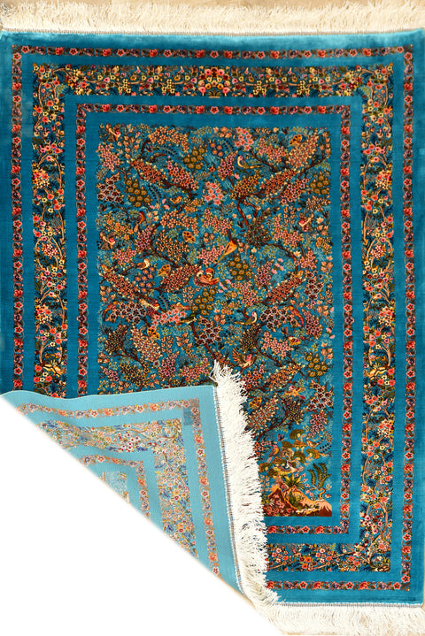 Isphahan Silk Oriental Rug 3' 3" x 4' 10"