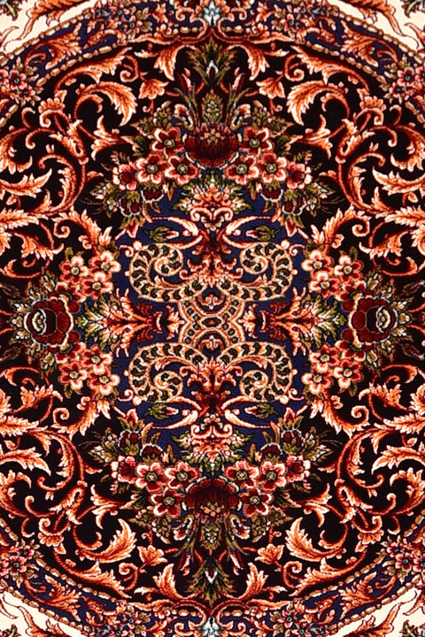 Fine Tabriz 100% Silk Oriental Rug 3' x 5'