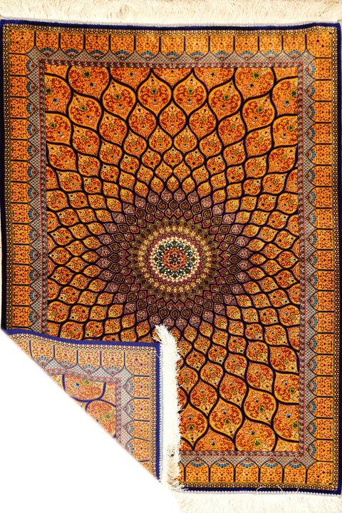 Agra 100% Silk Oriental Rug 3' x 5'