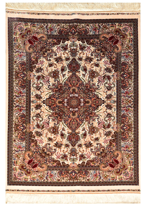 Fine Kashan 100% Silk Oriental Rugs 3' x 5'