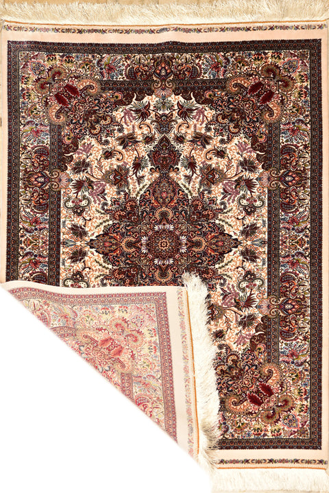 Fine Kashan 100% Silk Oriental Rugs 3' x 5'