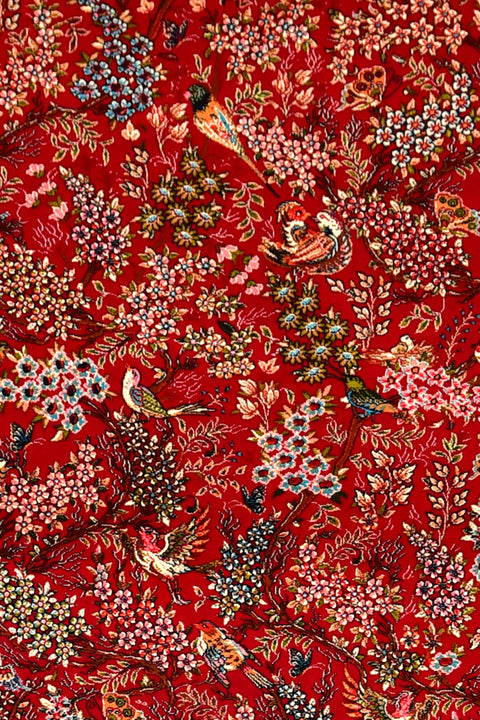 Isphahan Tree of Life 100% Silk Oriental Rugs 4' x 6'