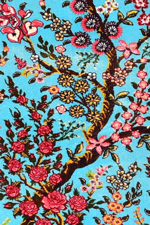 Isphahan Tree of Life 100% Silk Oriental Rug 3' x 5'