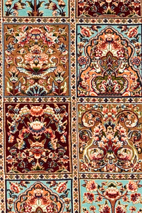 Fine Bakhtiar 100% Silk Oriental Rug 4' x 6'