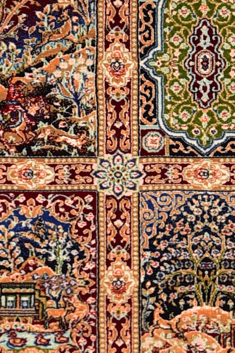 Fine Bakhtiar Silk Oriental Rug 2'6 x 4'