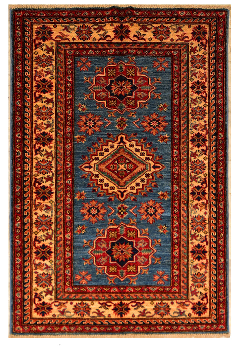 Kazak 100% wool Oriental Rug 3' 5" x 5'