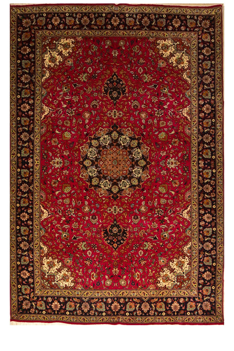 Fine Kashan 100% Silk Oriental Rug 7' x 10'
